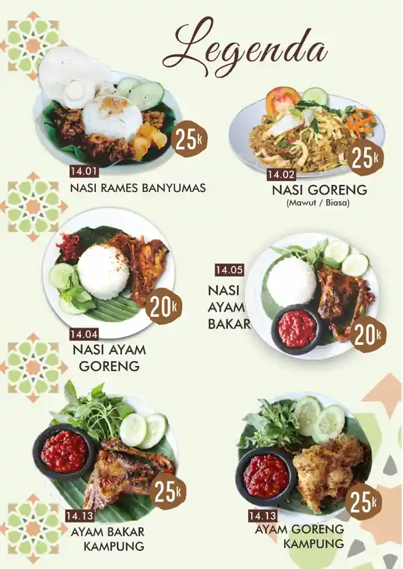 Legenda — Nasi rames, nasi goreng, ayam bakar & goreng